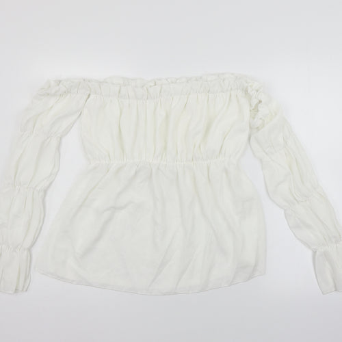 Preworn Womens White   Basic T-Shirt Size XL