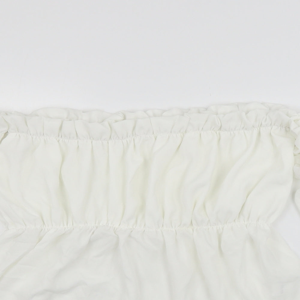 Preworn Womens White   Basic T-Shirt Size XL