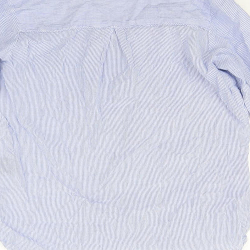 Klass Womens Blue Striped  Basic Button-Up Size 10