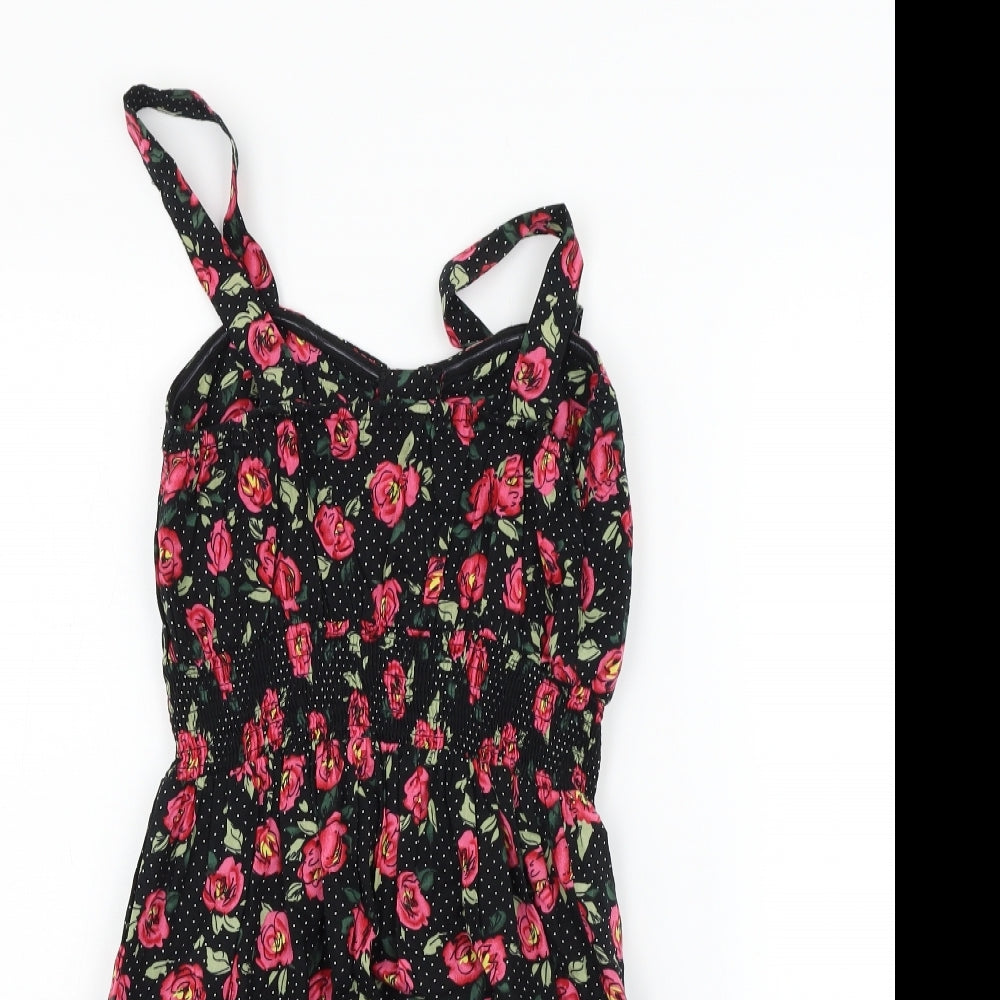 Lila Womens Black Floral  Bodycon  Size 8