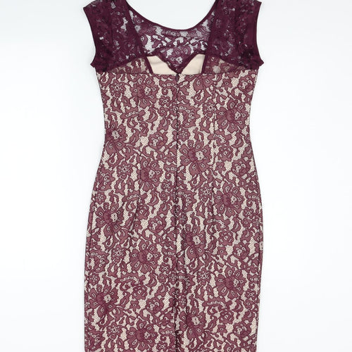 NEXT Womens Purple Geometric  A-Line  Size 8