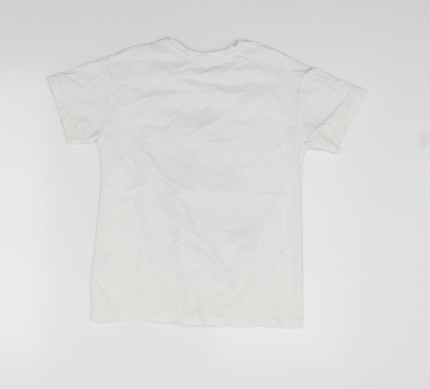 George Girls White   Basic T-Shirt Size 9-10 Years  - sequin