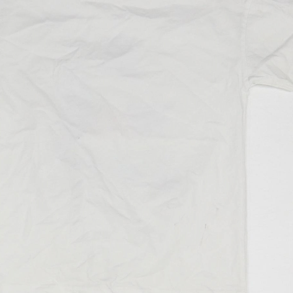 George Girls White   Basic T-Shirt Size 9-10 Years  - sequin