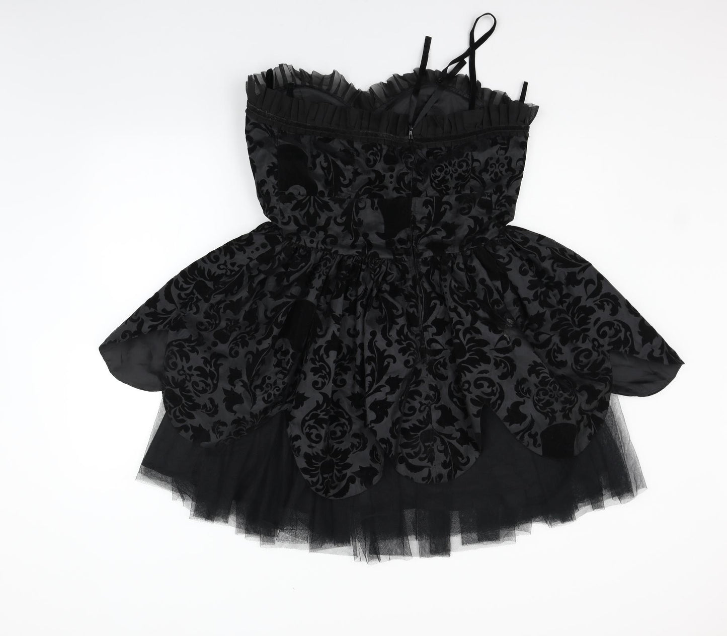 Hell Bunny Womens Black Geometric  A-Line  Size L