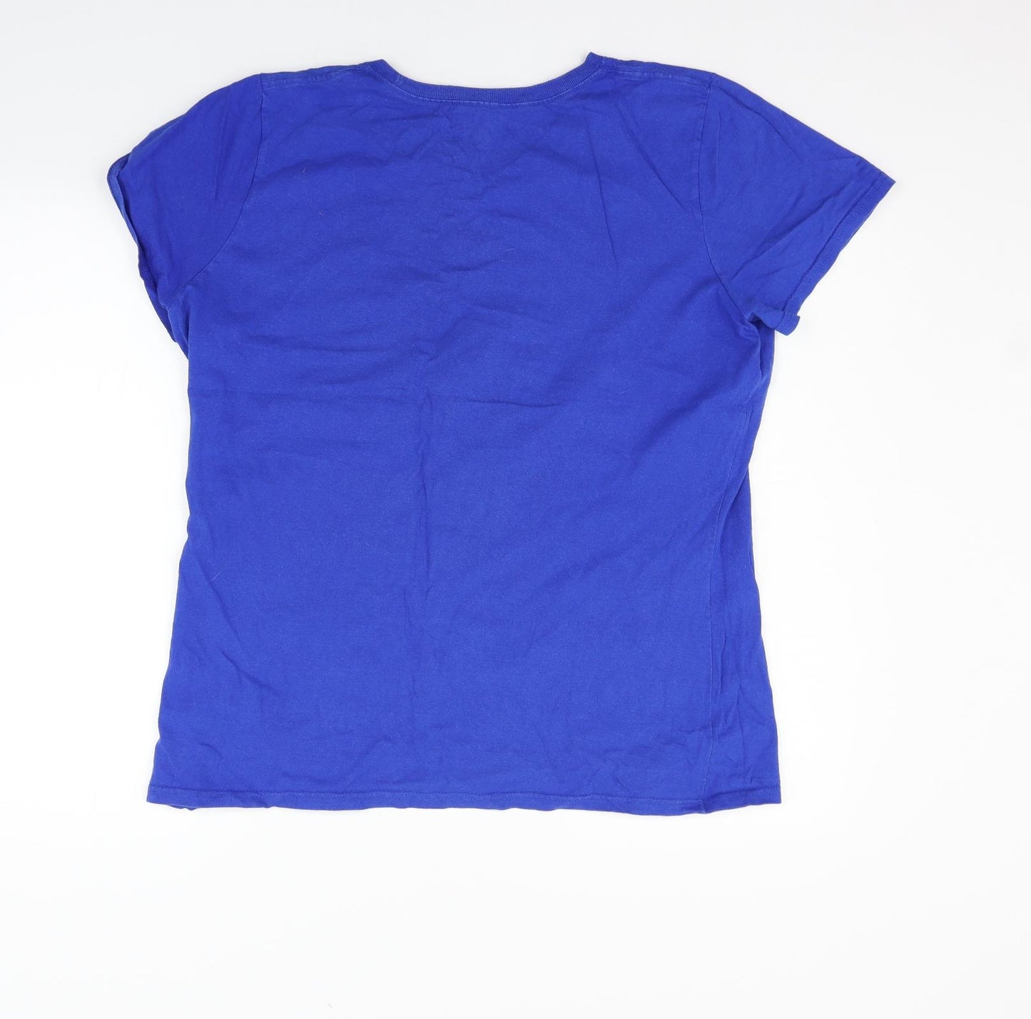 MEGAMAN Womens Blue   Basic T-Shirt Size 2XL