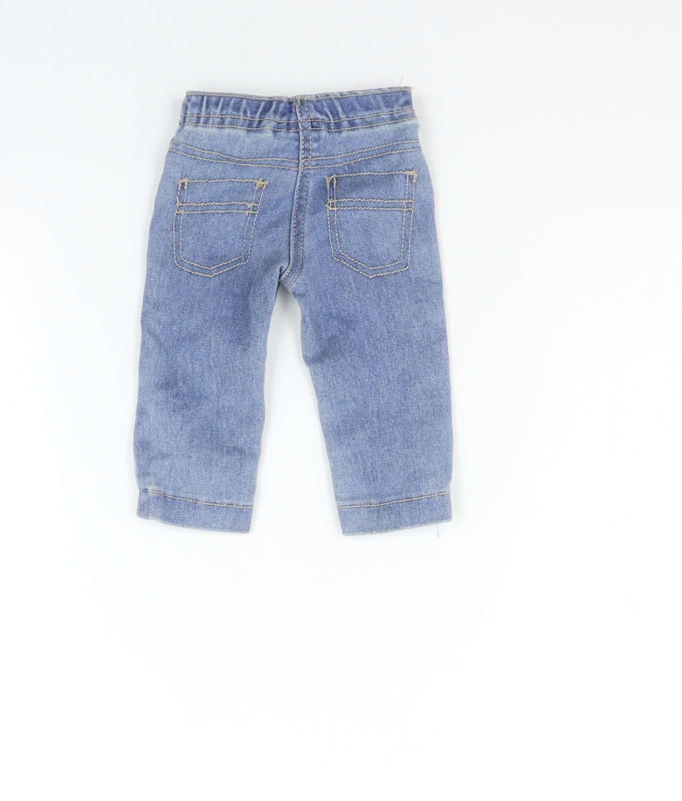 Monsoon Girls Blue   Cargo Jeans Size 0-3 Months