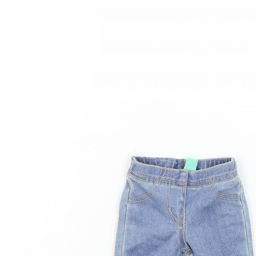 Monsoon Girls Blue   Cargo Jeans Size 0-3 Months