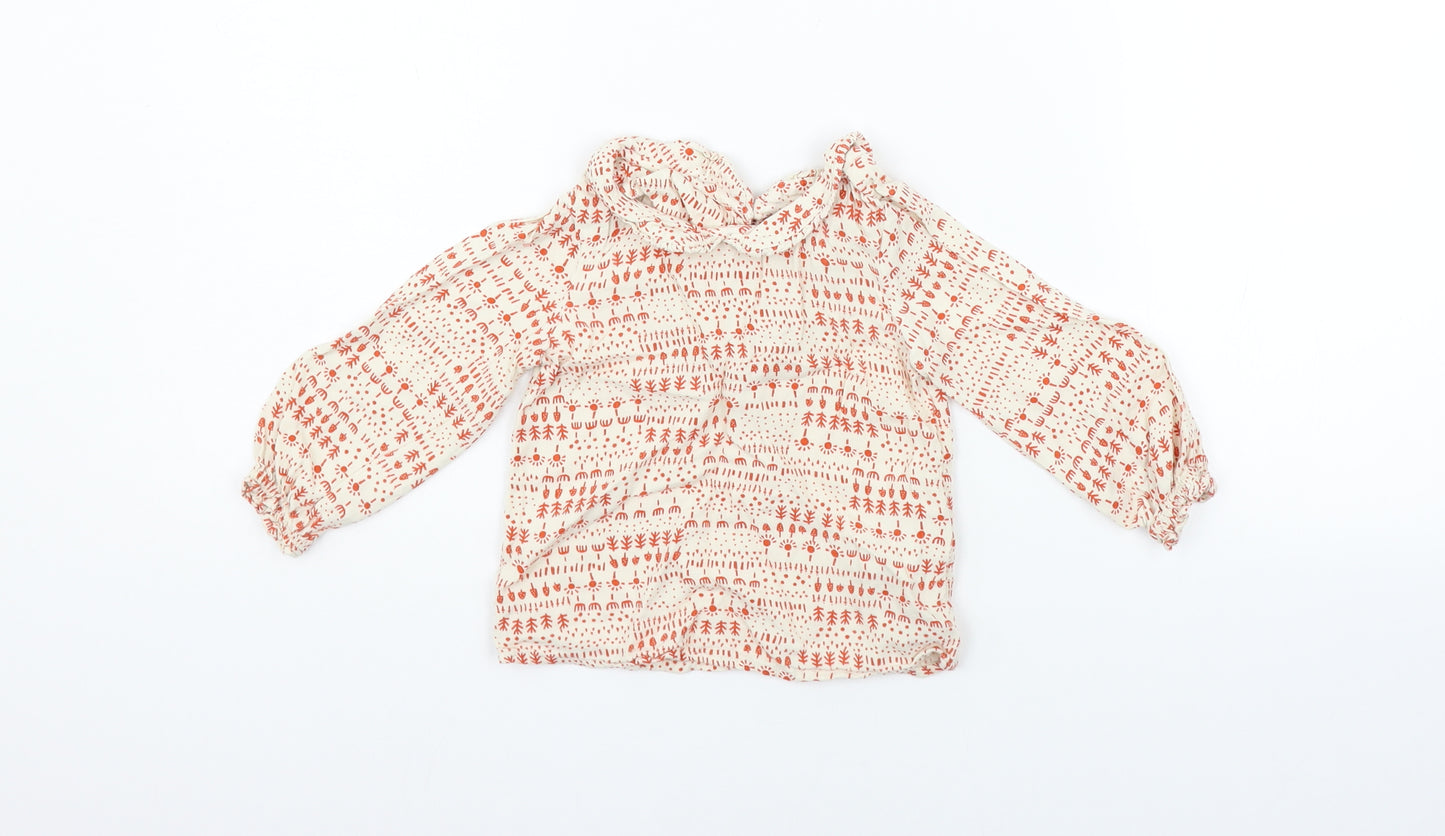 Marks and Spencer Girls Beige   Pullover Jumper Size 12-18 Months