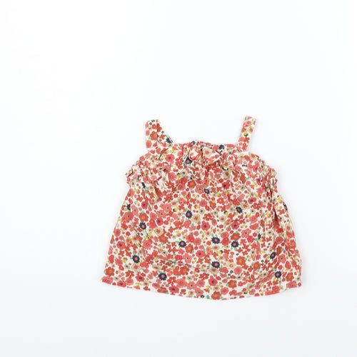 Matalan Girls Beige Floral  A-Line  Size 9-12 Months