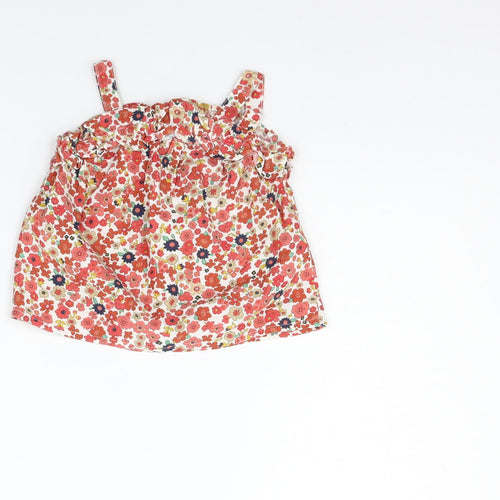 Matalan Girls Beige Floral  A-Line  Size 9-12 Months