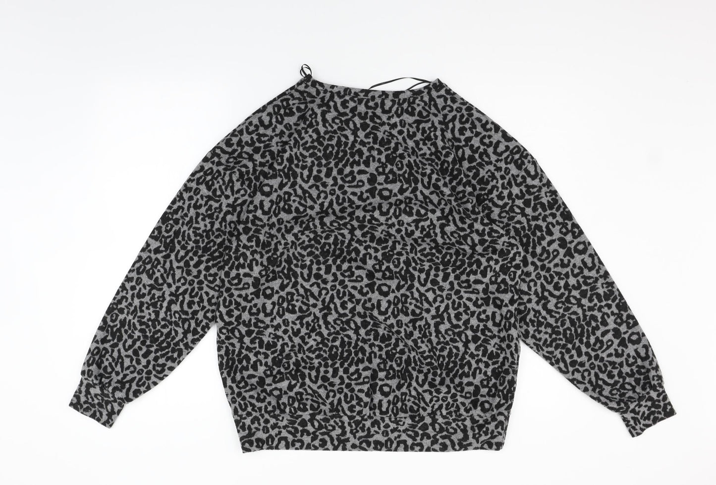 Select Womens Grey Geometric  Pullover Jumper Size M