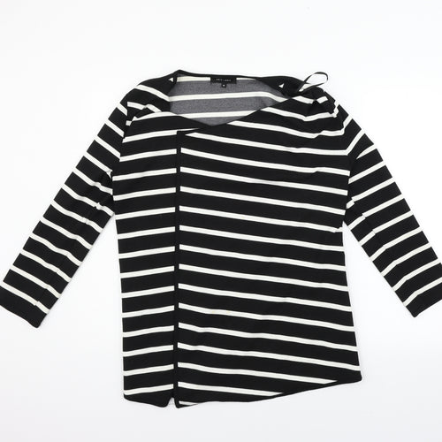 New Look Womens Black Striped  Cardigan Jumper Size 12
