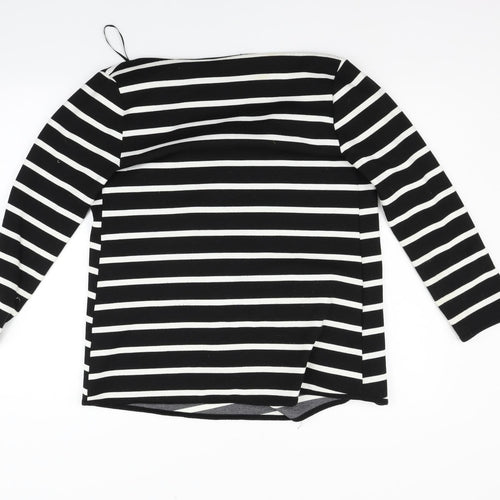 New Look Womens Black Striped  Cardigan Jumper Size 12