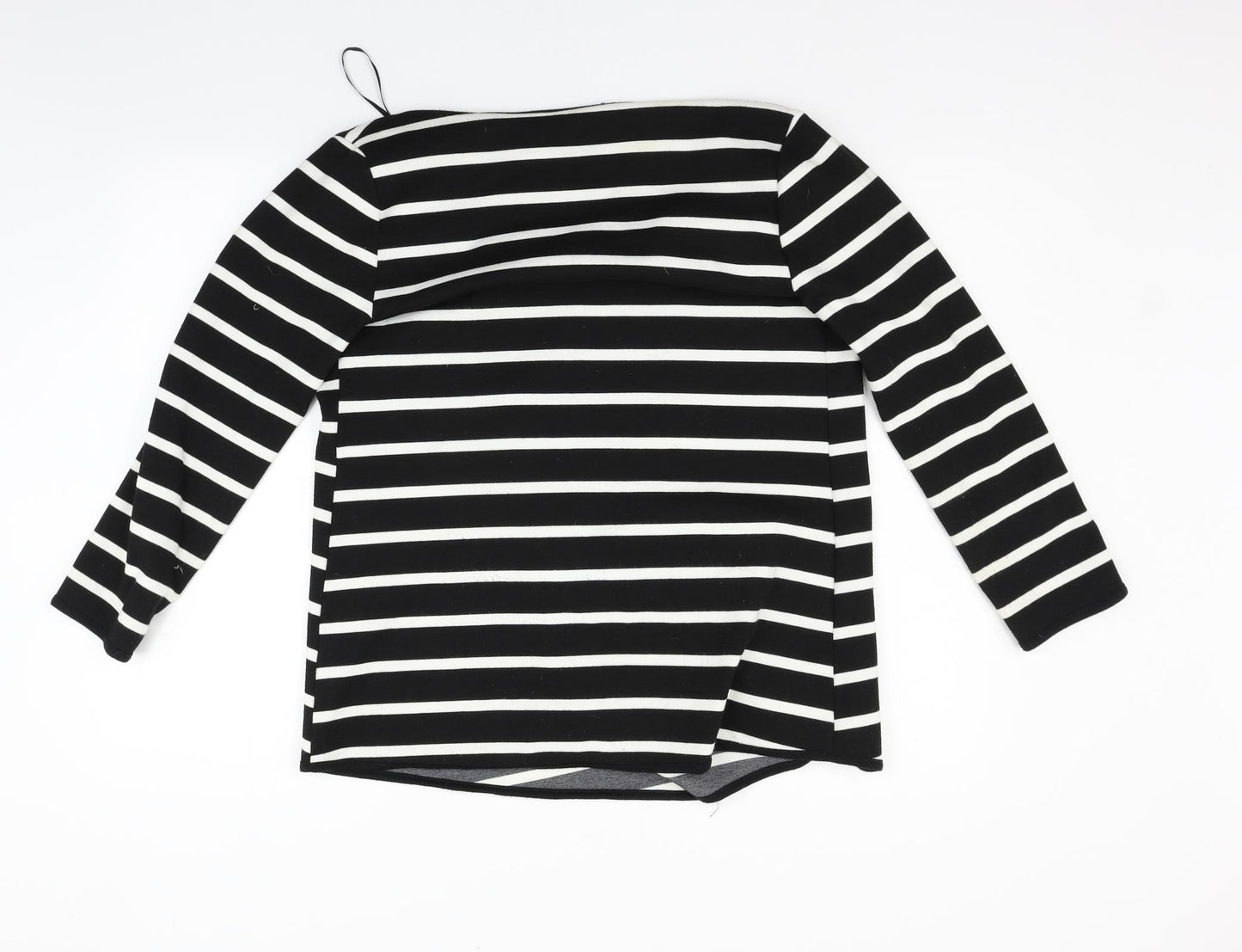 New Look Womens Black Striped  Cardigan Jumper Size 12