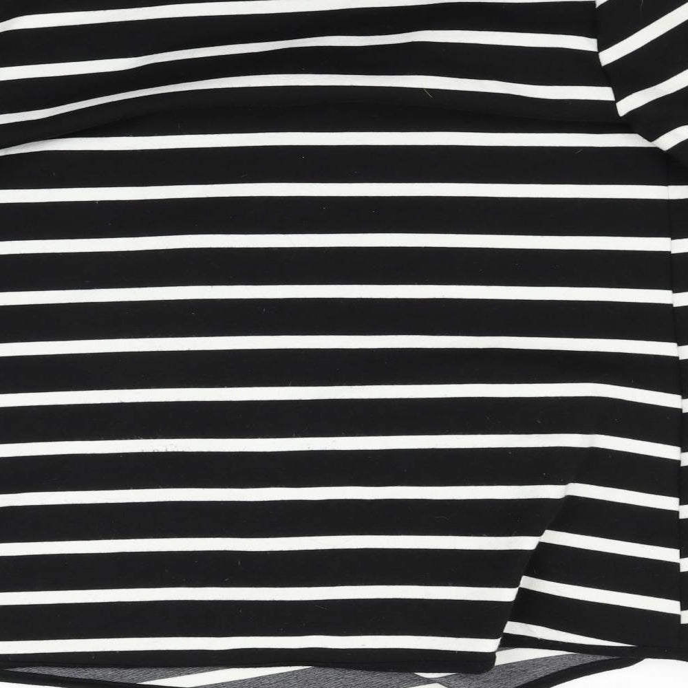 New Look Womens Black Striped  Cardigan Jumper Size 12