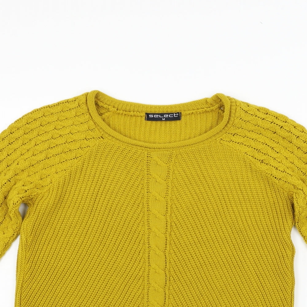 Select Womens Yellow   Pullover Jumper Size M