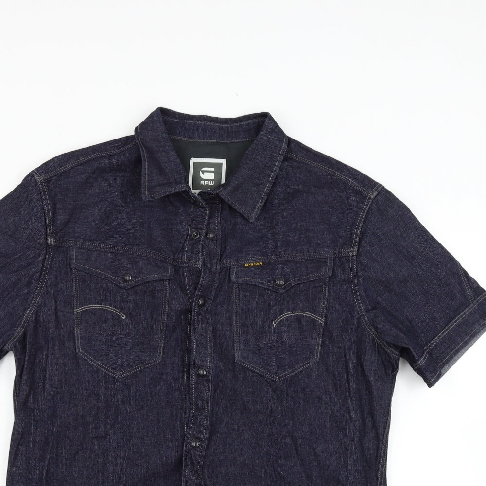 RAW Mens Blue    Button-Up Size XL