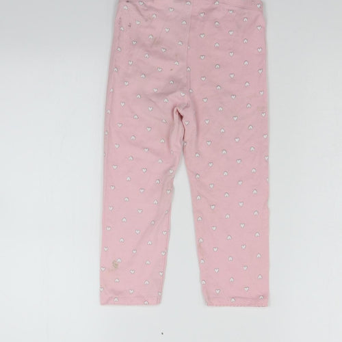 H&M Girls Pink Geometric  Jogger Trousers Size 10-11 Years