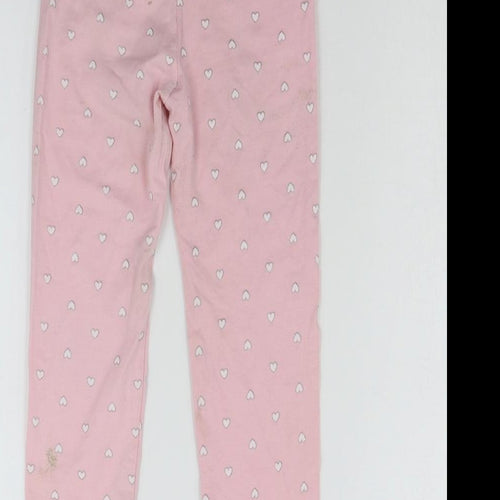 H&M Girls Pink Geometric  Jogger Trousers Size 10-11 Years