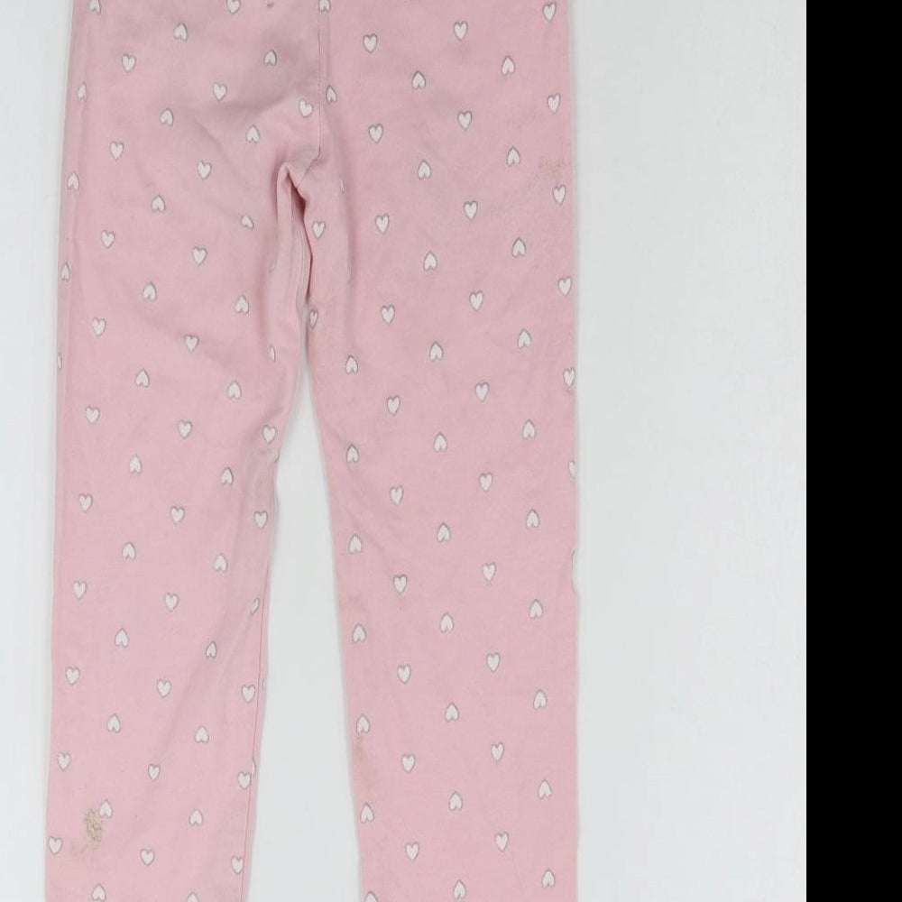 H&M Girls Pink Geometric  Jogger Trousers Size 10-11 Years