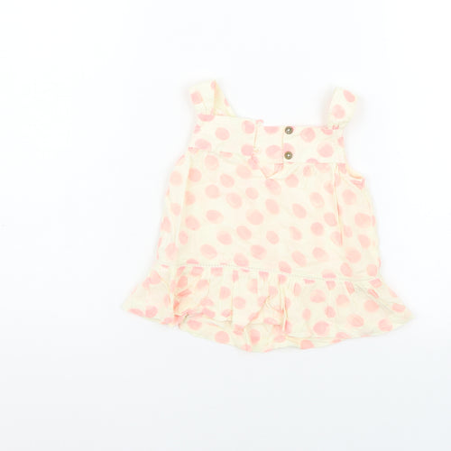 FRED & FLO Girls Beige Geometric  A-Line  Size 12-18 Months
