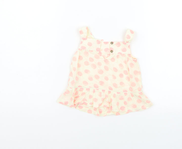 FRED & FLO Girls Beige Geometric  A-Line  Size 12-18 Months