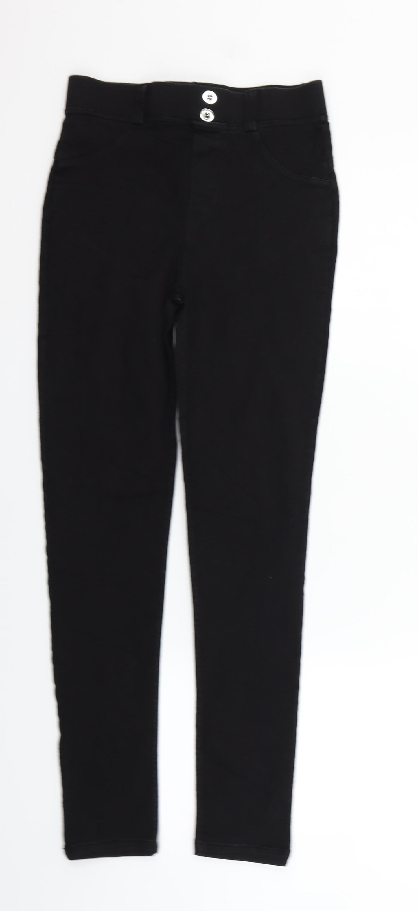 Preworn Girls Black   Jegging Trousers Size S