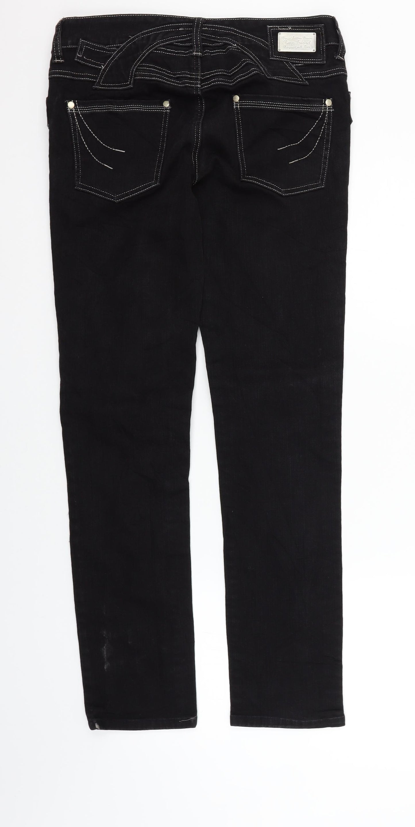 River Island Womens Black   Straight Jeans Size 12 L30 in