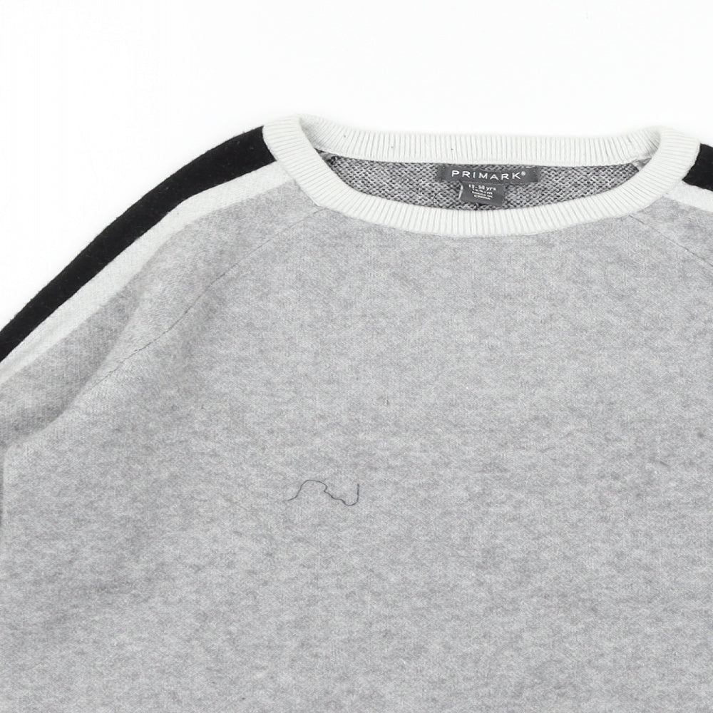 Primark Girls Grey   Pullover Jumper Size 13-14 Years