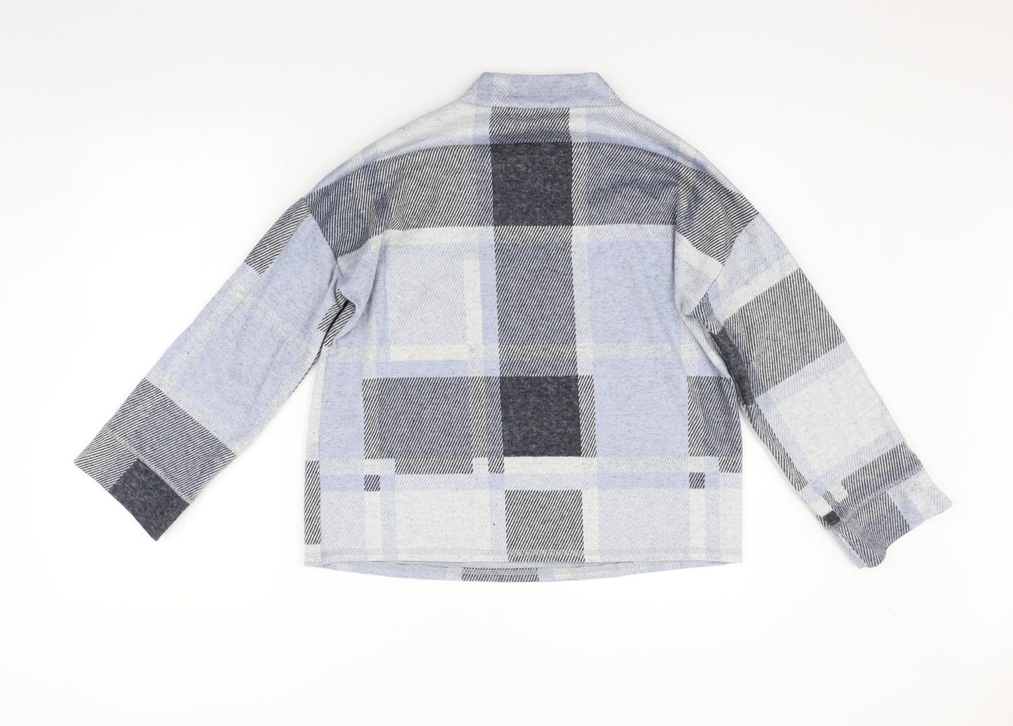 M&Co Womens Blue Check  Pullover Jumper Size 10