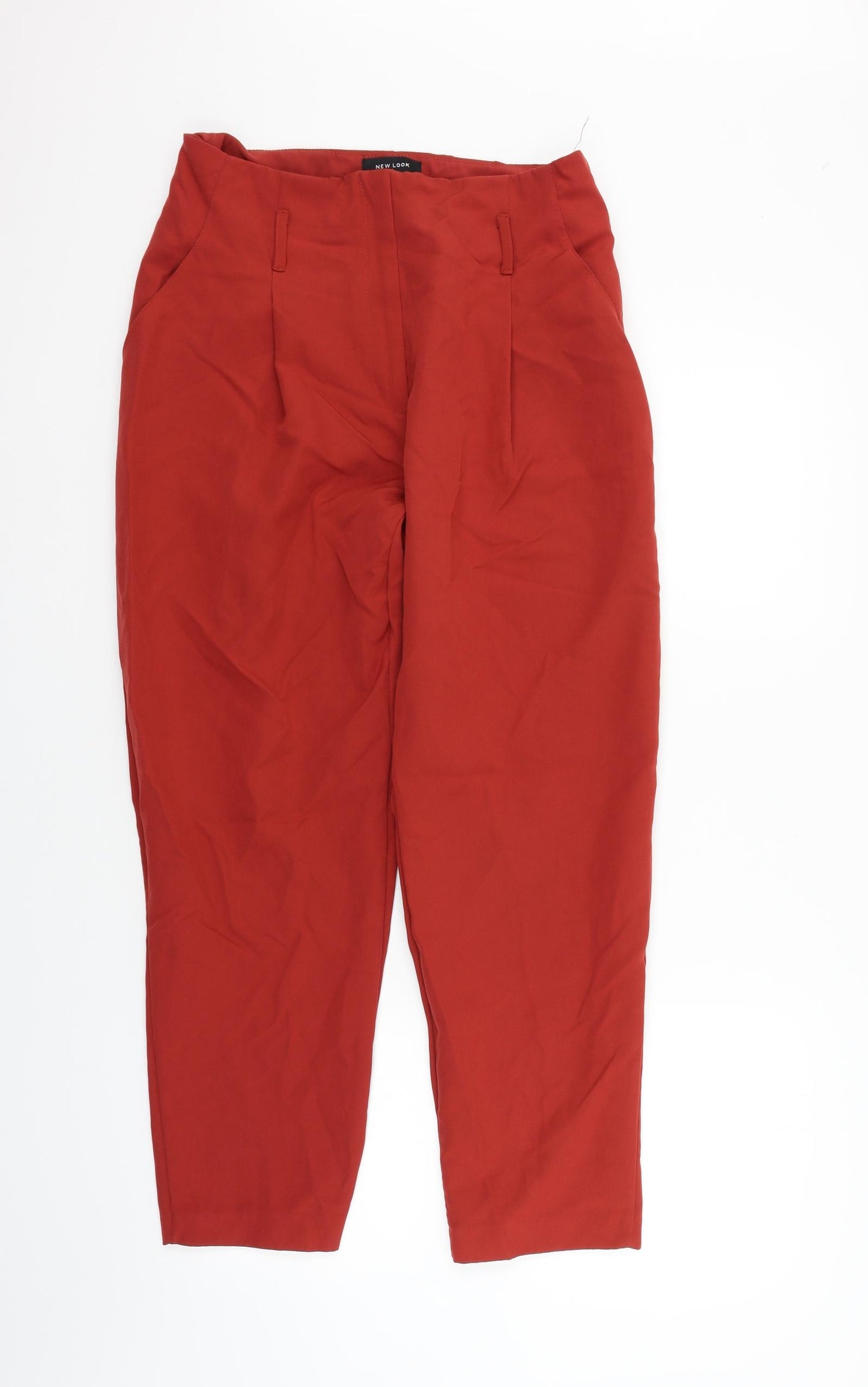 New Look Womens Red   Trousers  Size 12 L24 in
