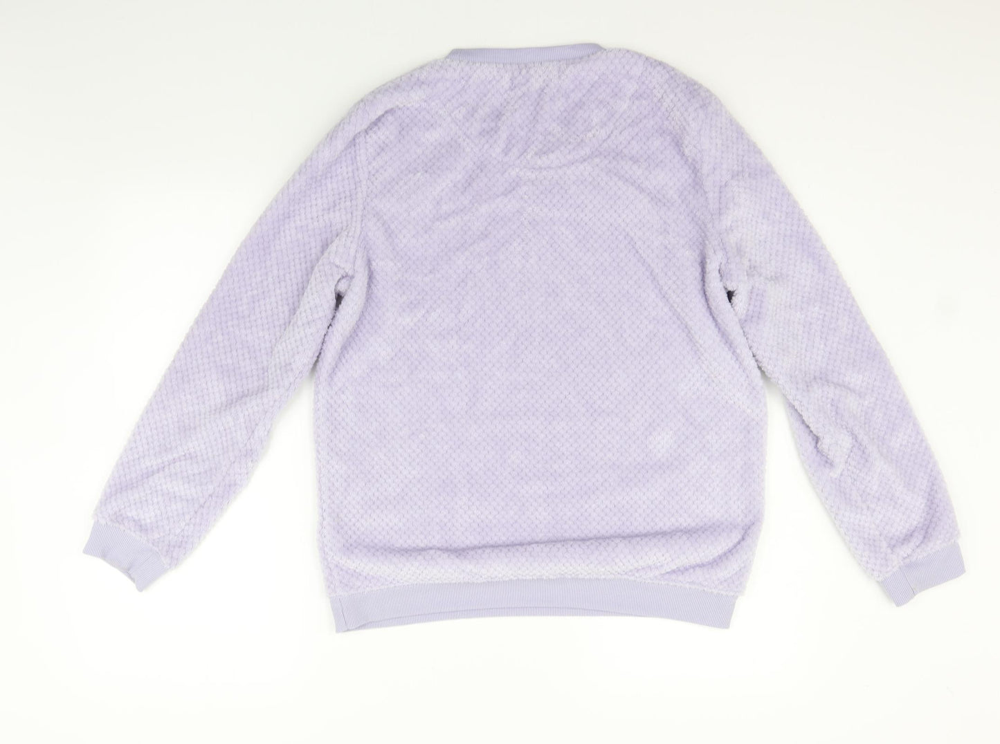 LOVE TO LOUNGE Womens Purple Solid  Top Pyjama Top Size S