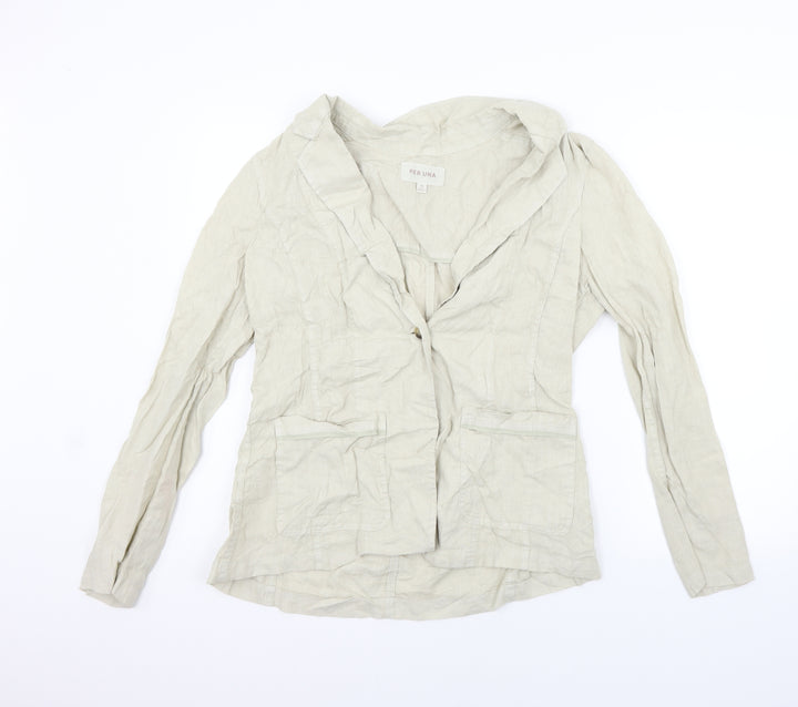 Per Una Womens Beige Jacket Suit Size 14