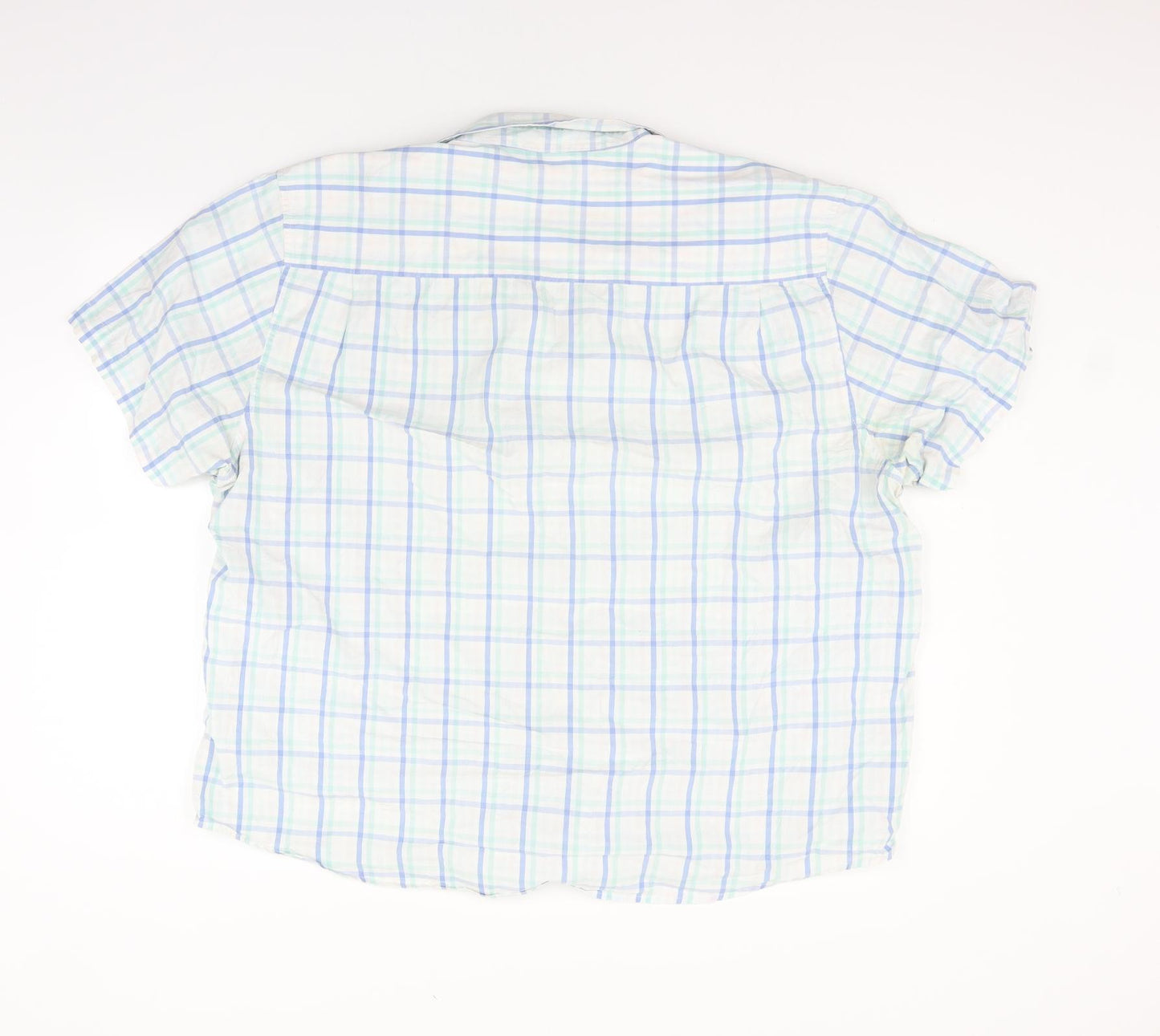 Lincoln Mens White Check   Button-Up Size 3XL