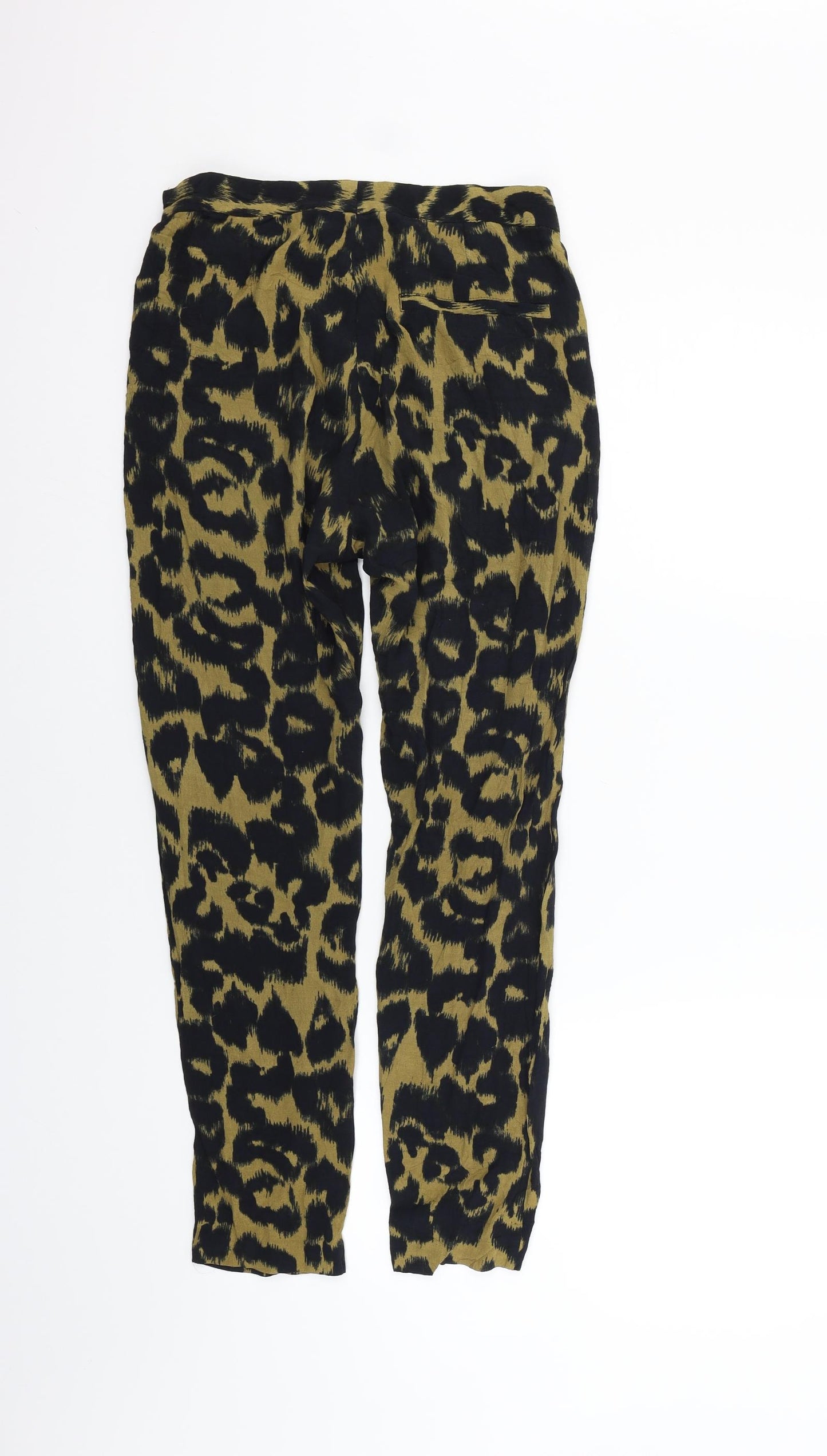 in wear Womens Beige Animal Print  Trousers  Size 8 L25 in