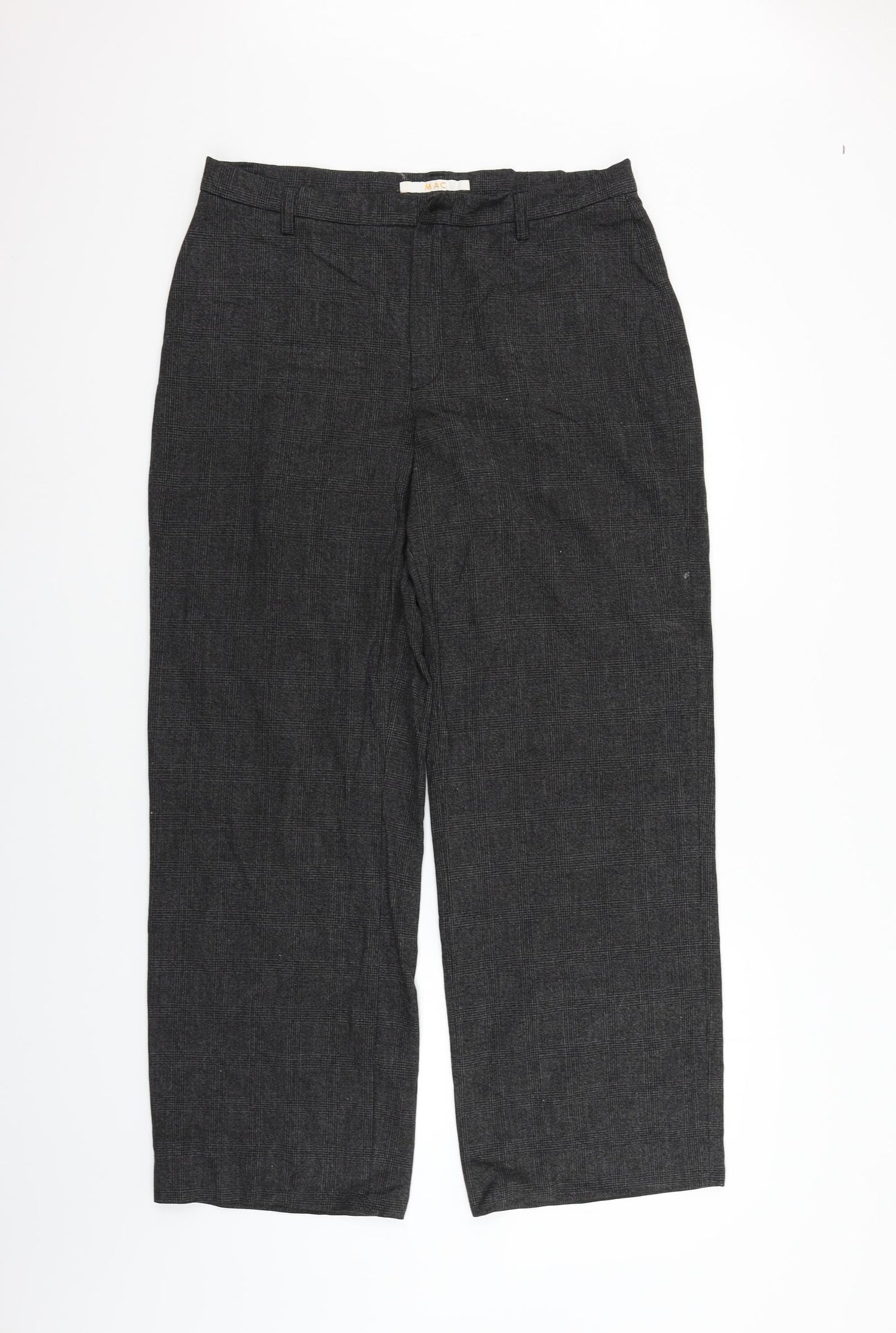 mac  Womens Grey Check  Trousers  Size 14 L26 in