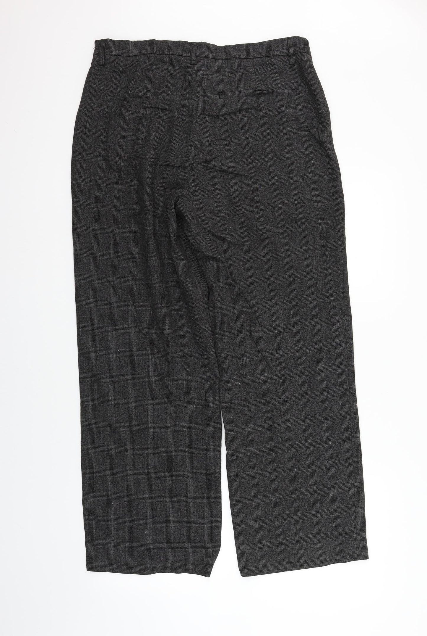 mac  Womens Grey Check  Trousers  Size 14 L26 in