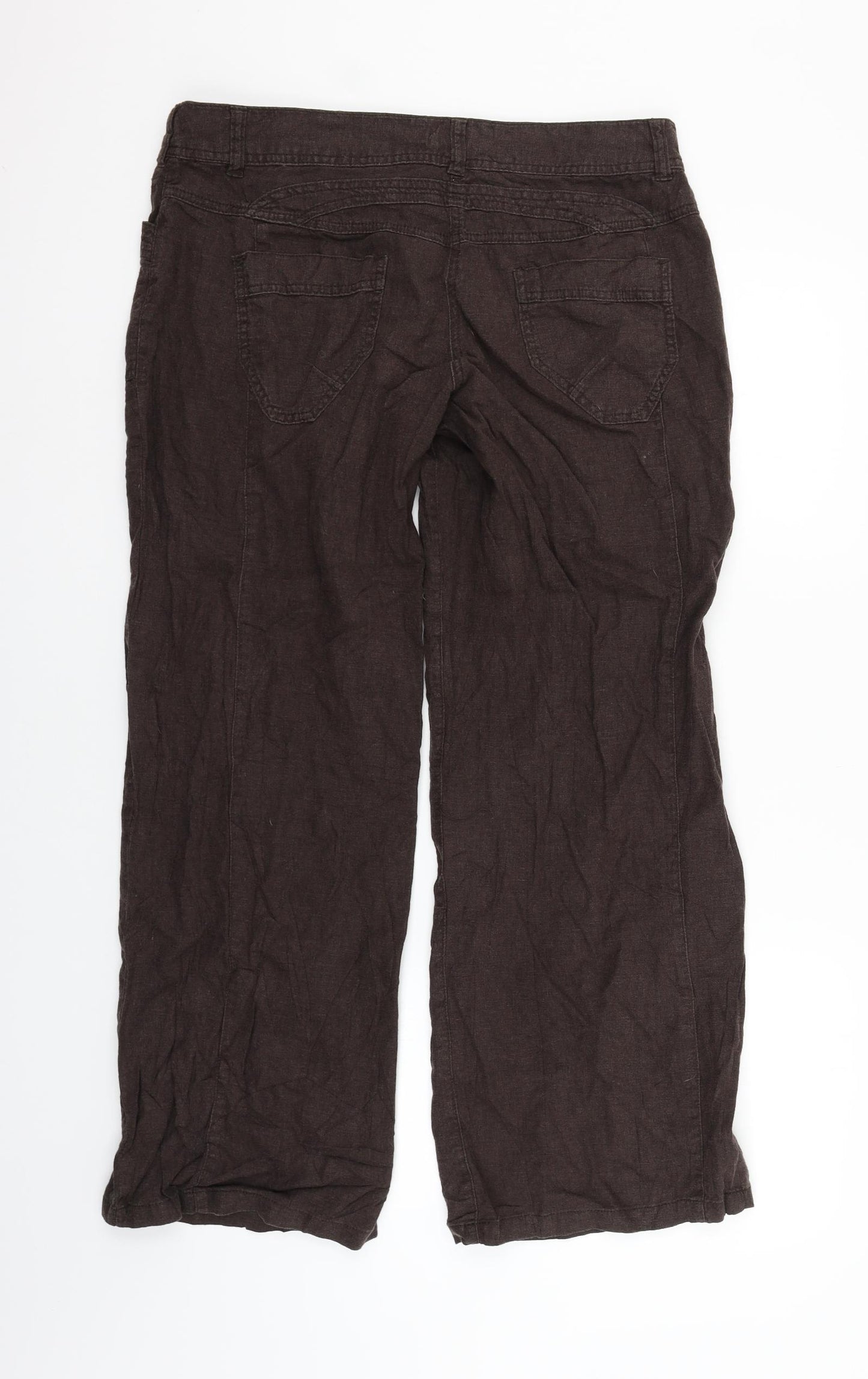 NEXT Womens Brown   Trousers  Size 14 L27 in
