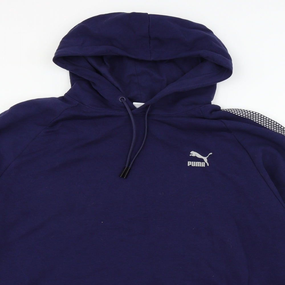 PUMA Mens Blue   Pullover Hoodie Size 2XL