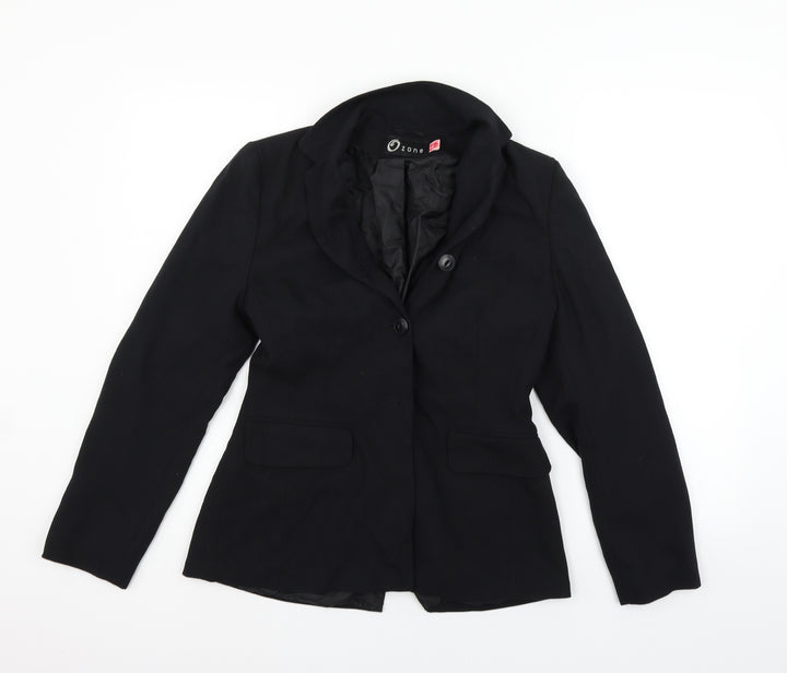 Zone Womens Black   Jacket Suit Size 10