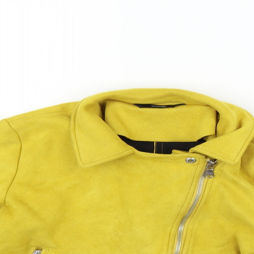 George Girls Yellow   Jacket Coat Size 11-12 Years  - washable marks