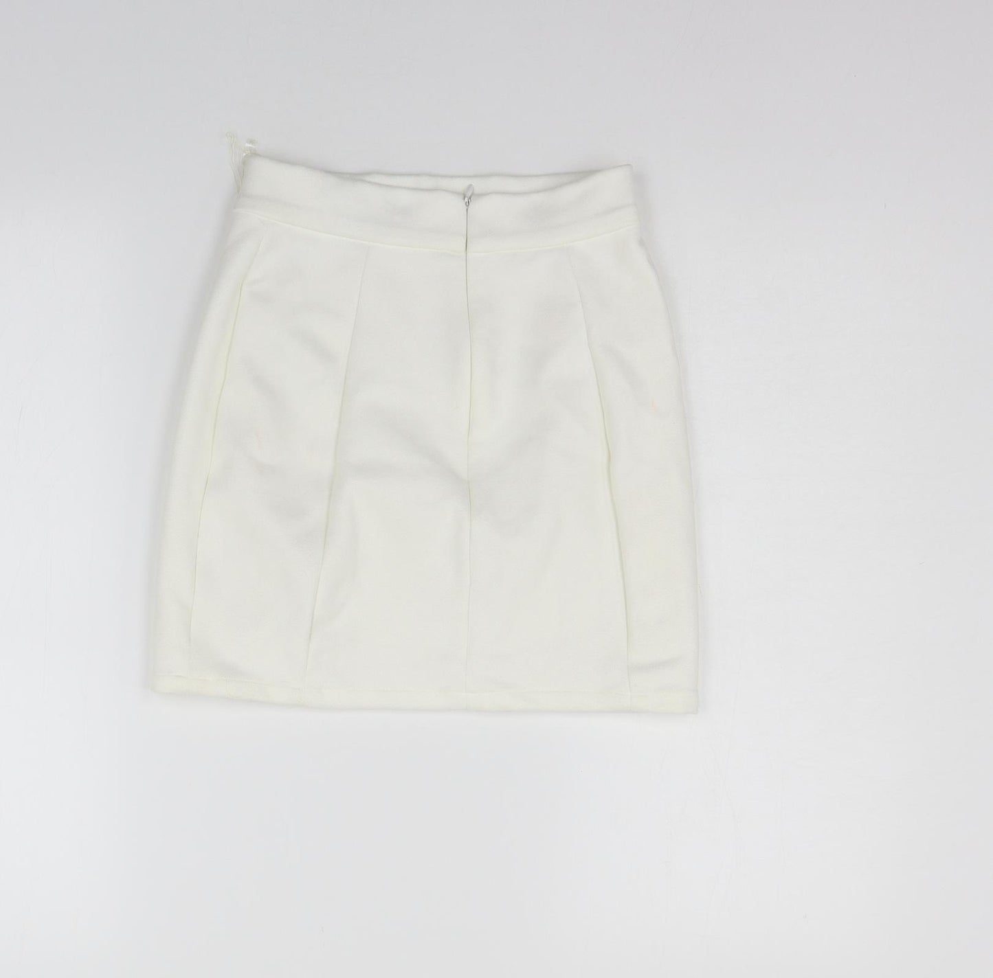 OH POLLY Womens White   A-Line Skirt Size 12
