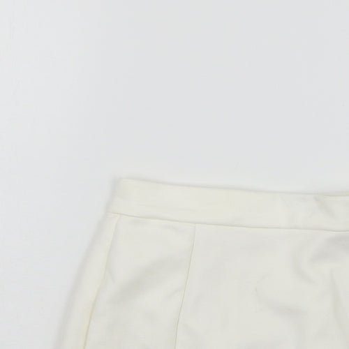OH POLLY Womens White   A-Line Skirt Size 12