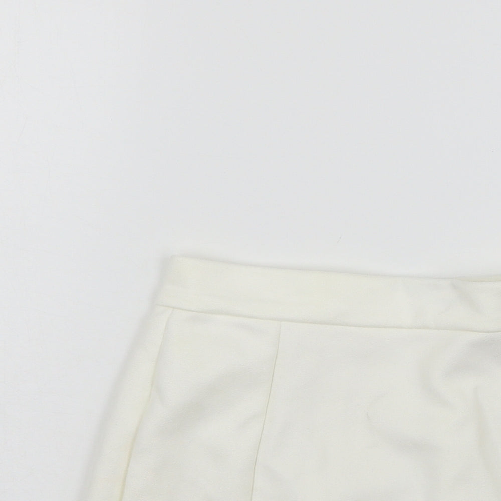 OH POLLY Womens White   A-Line Skirt Size 12