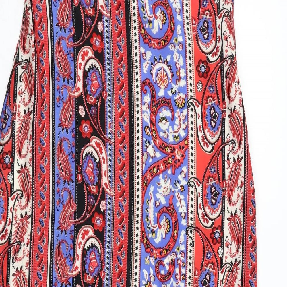 Missguided Womens Purple Geometric  A-Line  Size 8