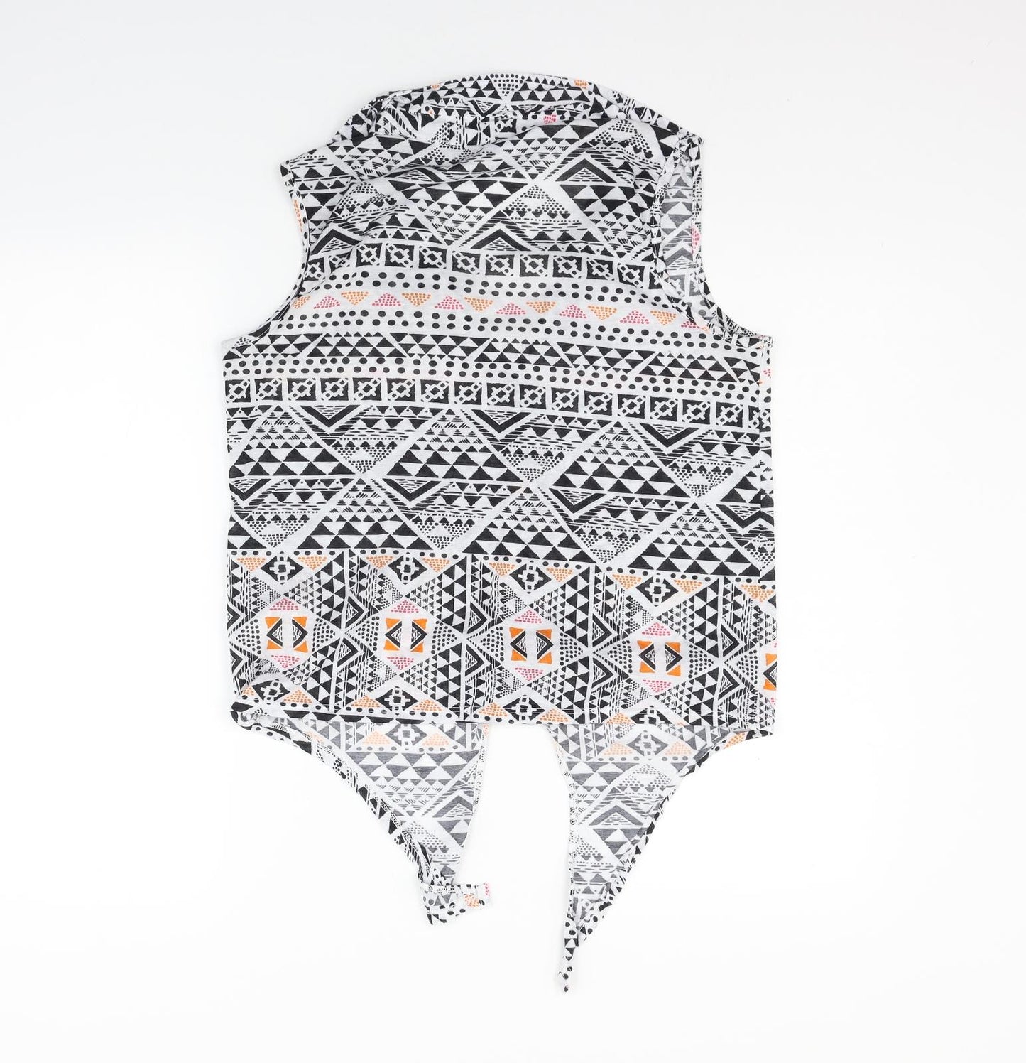 Atmosphere Womens Silver Geometric  Basic T-Shirt Size 8