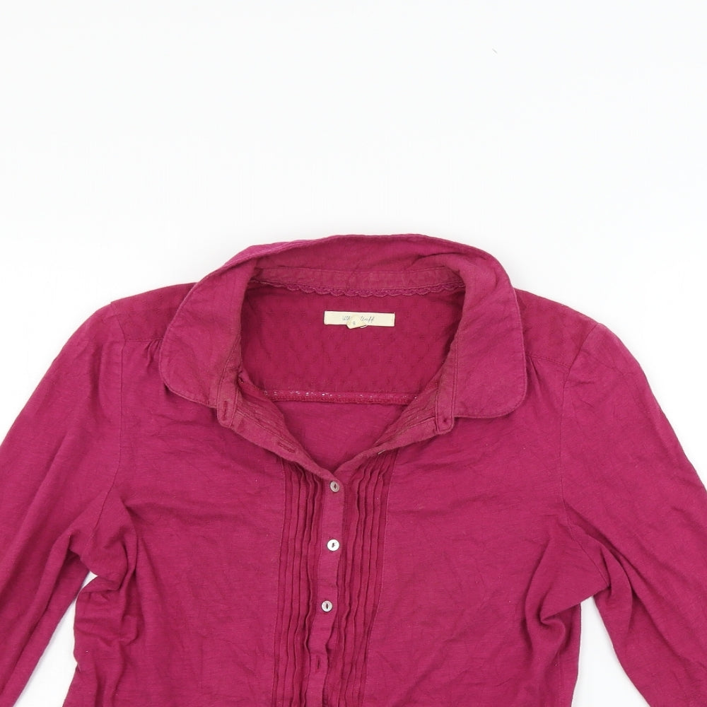White Stuff Womens Purple   Basic Button-Up Size 12