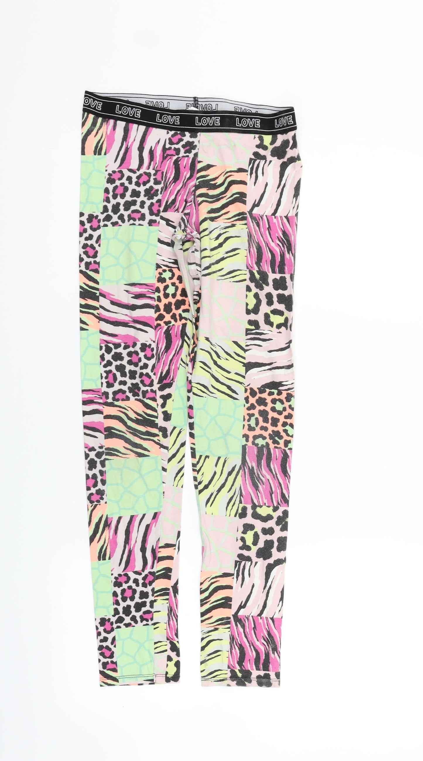 Blue Zoo Girls Green Geometric  Jegging Trousers Size 12-13 Years