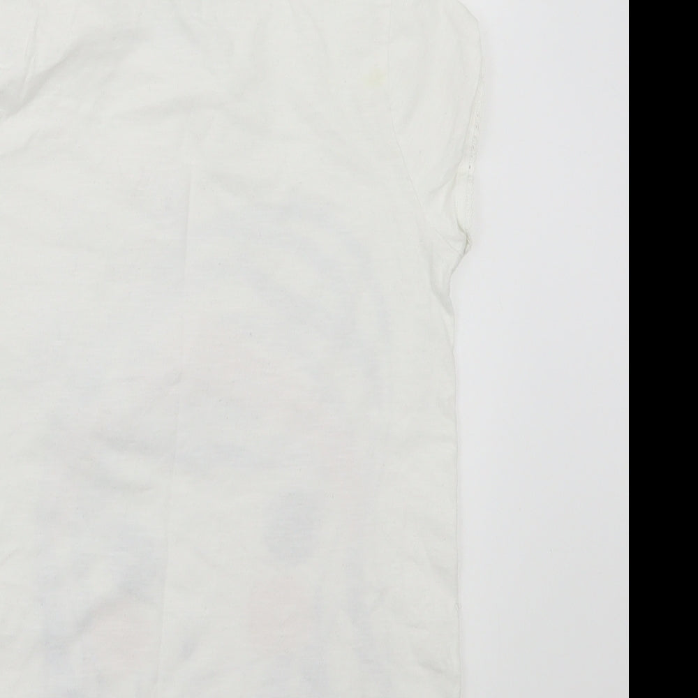 George Girls White   Basic T-Shirt Size 10-11 Years