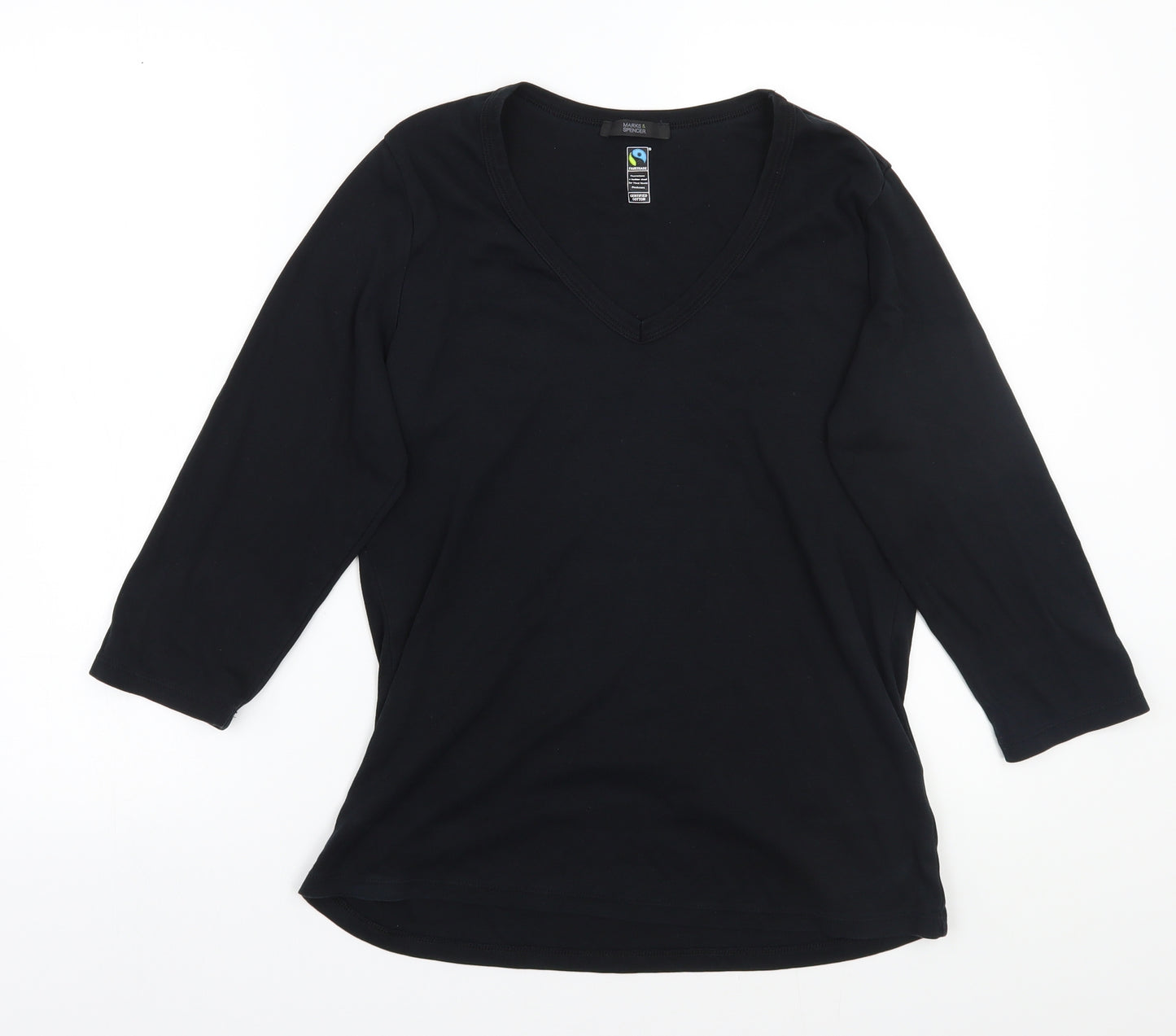 Marks and Spencer Womens Black   Basic T-Shirt Size 18